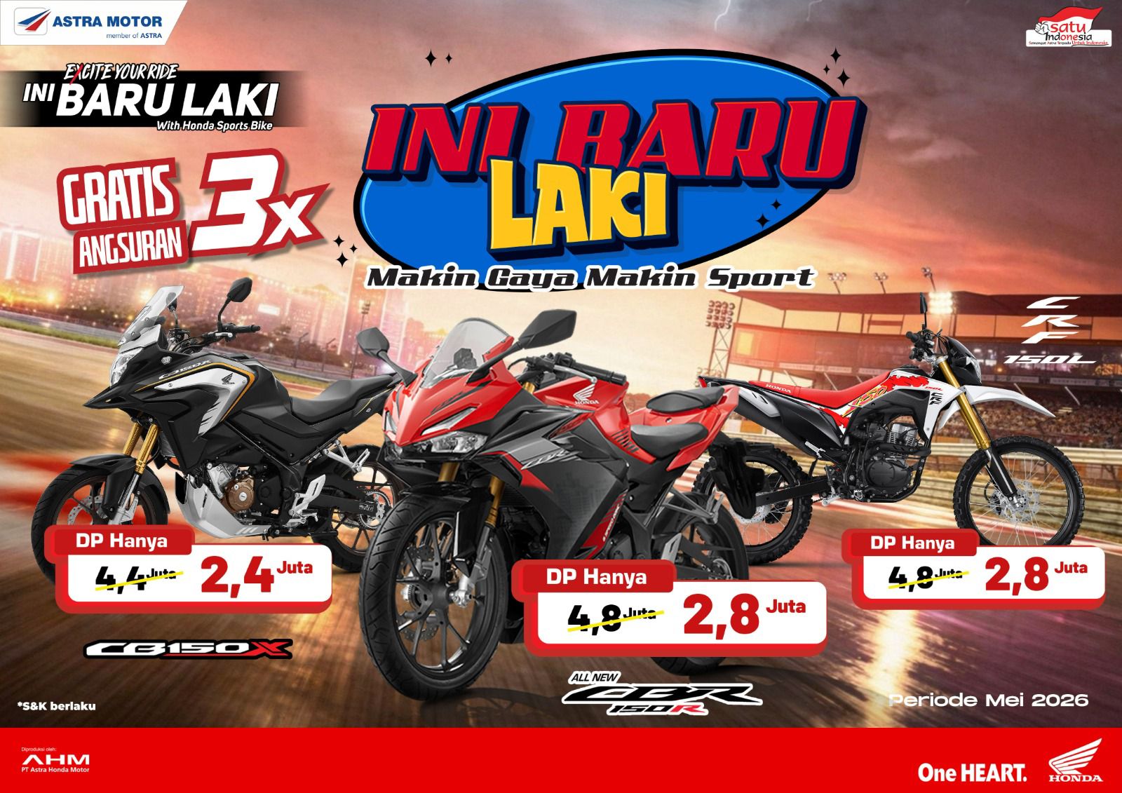 Asmo Sulsel Sediakan Promo Spesial Motor Honda Sepanjang Mei 2026