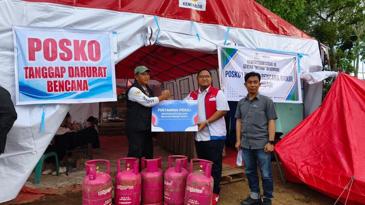 Pertamina Salurkan Bantuan Tanggap Darurat untuk Korban Banjir di Kota Kendari