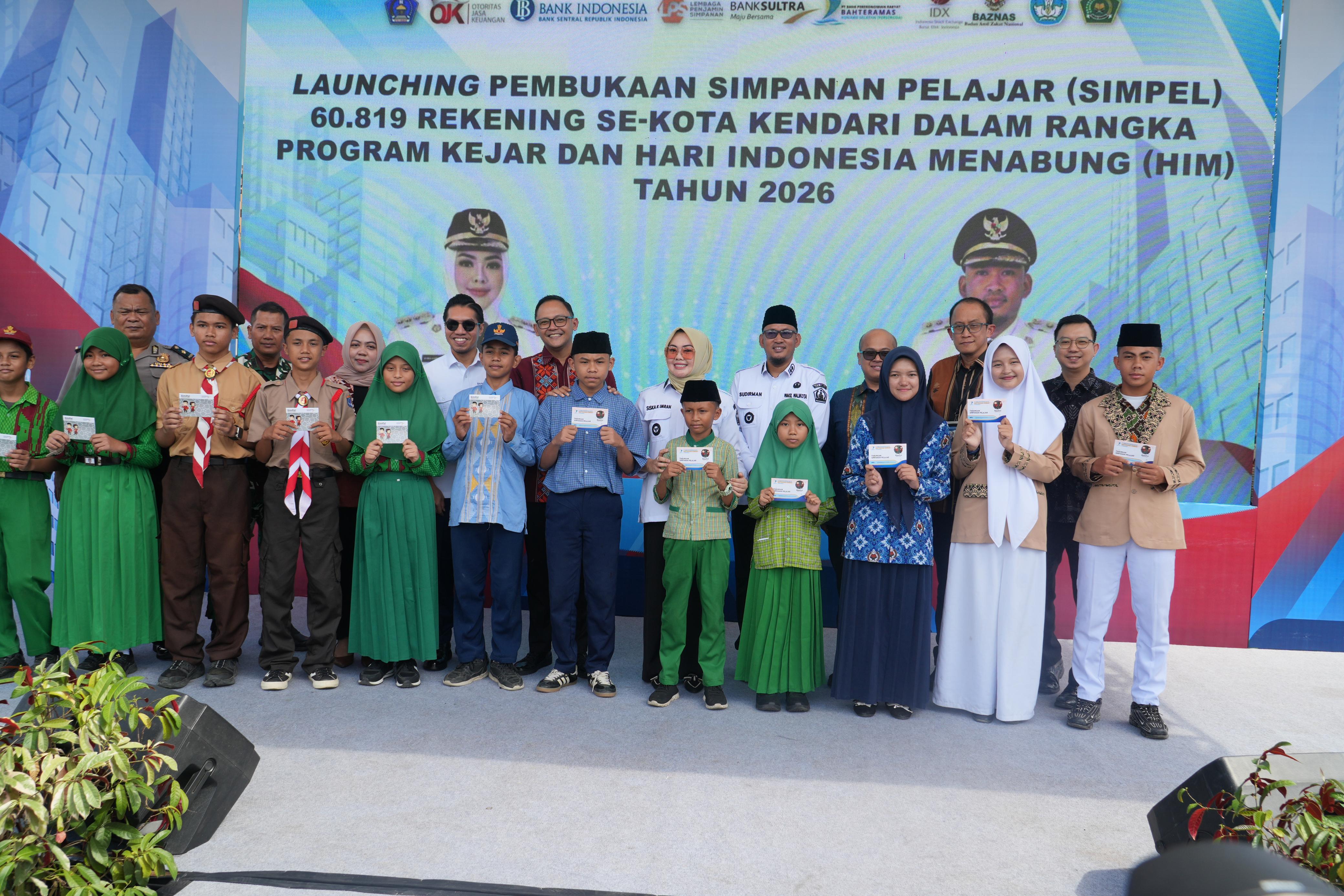 Sinergi OJK Sultra, Pemerintah Daerah, BI, LPS dan PUJK Luncurkan Pembukaan Simpel 60.819 Rekening